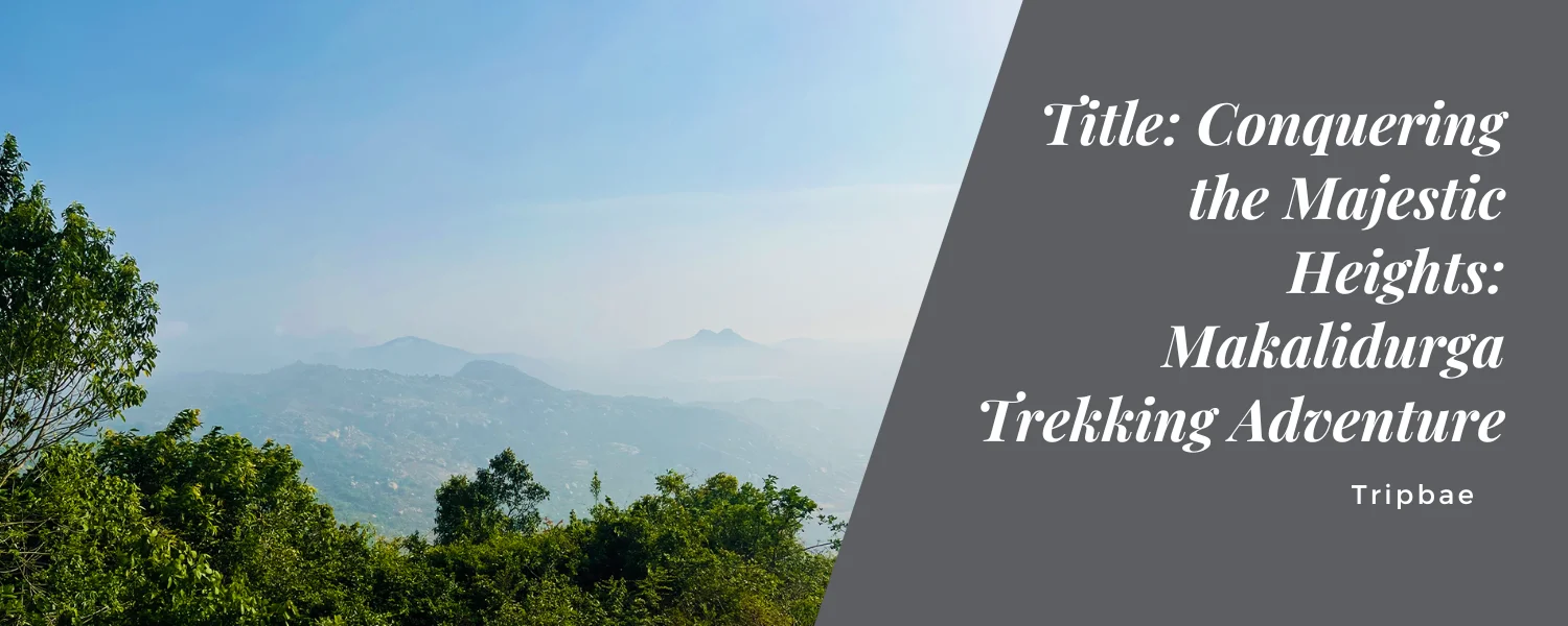 Conquering the Majestic Heights: Makalidurga Trekking Adventure