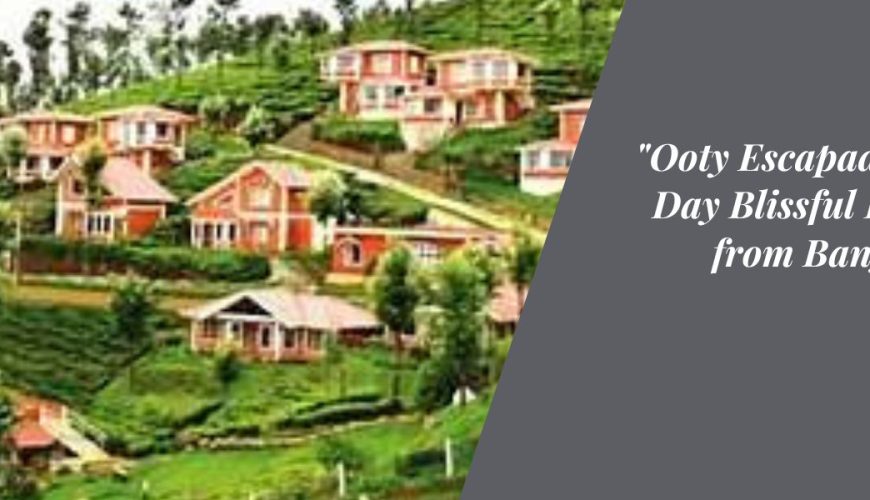 "Ooty Escapade: A 2-Day Blissful Retreat from Bangalore"